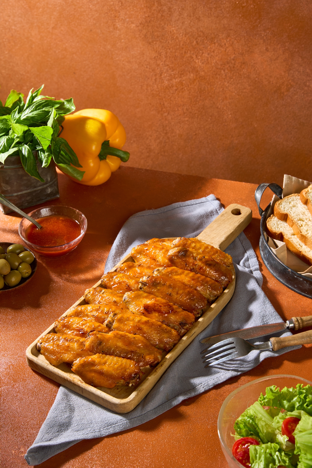 Cánh gà khúc giữa nướng xốt BBQ Truyền thống 500g